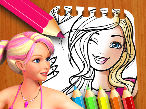 เกมส์ระบายสีบาร์บี้ Barbie Doll Coloring Book